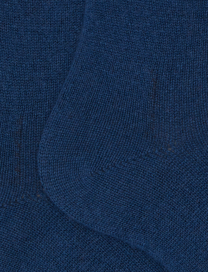 Calze lunghe uomo cashmere azzurro tinta unita - Gallo 1927 - Official Online Shop