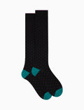 Calze lunghe uomo cotone grigio fantasia pois - Gallo 1927 - Official Online Shop