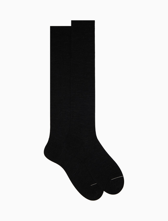 Calze lunghe uomo lana antracite tinta unita - Gallo 1927 - Official Online Shop