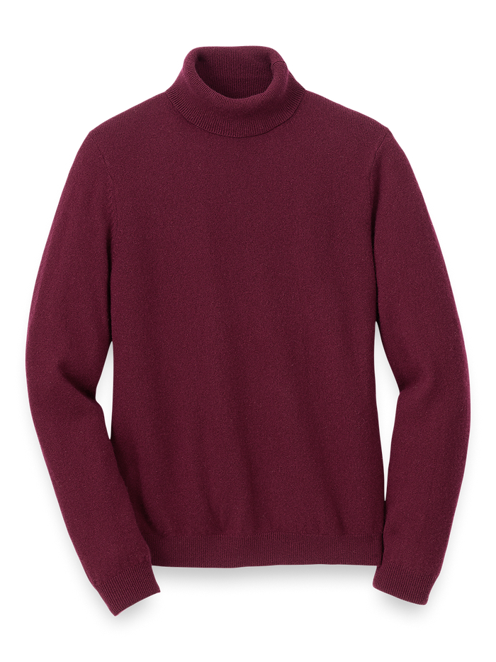 Product Image of Cashmere Turtleneck Sweater-Wine