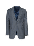 Product Image of Charcoal Wool Windowpane Single Breasted Peak Lapel Suit Jacket-Charcoal