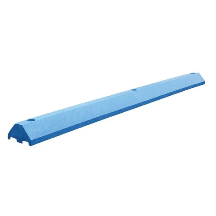 Checkers Parking Stop Curb - Blue - Solid Plastic - 6' Feet Long - No Hardware - CS6C-B