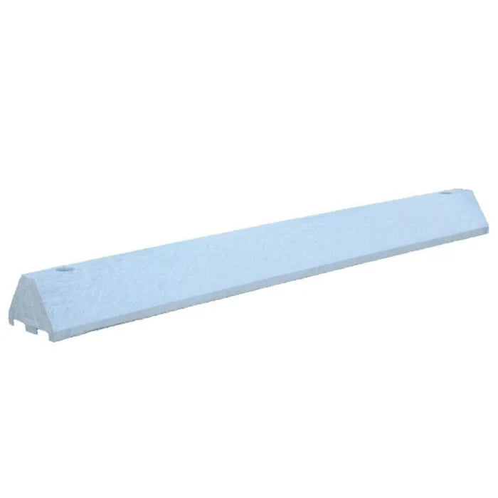 Checkers Parking Stop Curb - Gray - Solid Plastic - 4' Feet Long with Steel Spikes - CS4S-SG