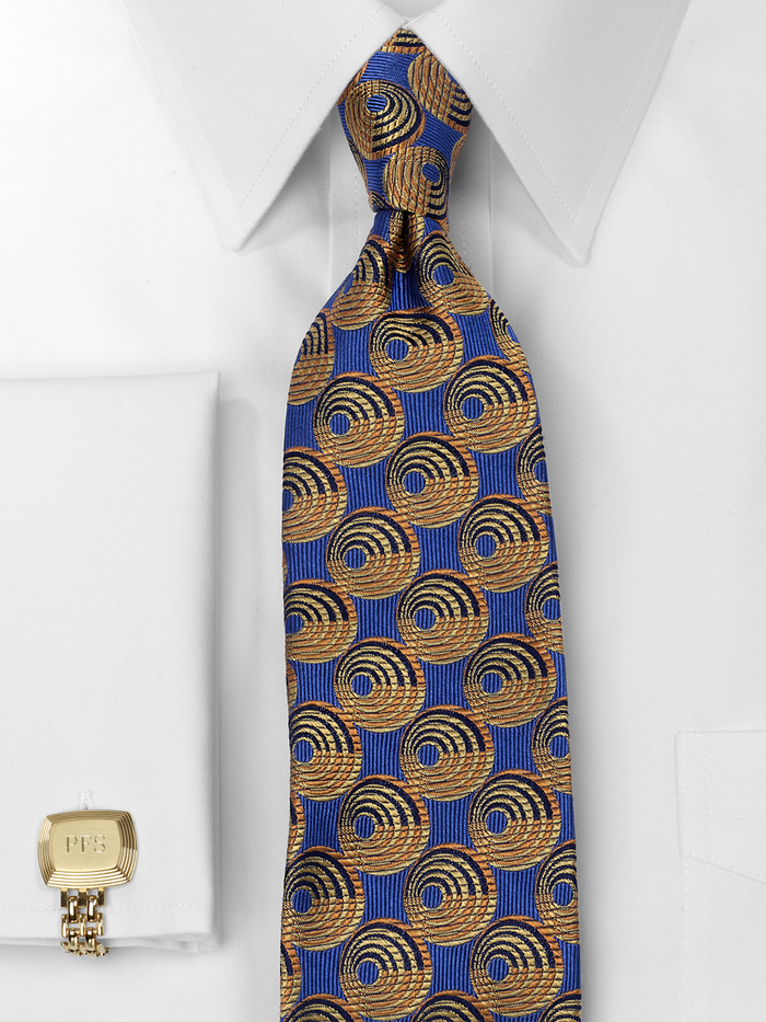 Alternate Image of Circles Woven Silk Tie-1