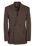 Product Image of Classic Fit Essential Wool Double Breasted Peak Lapel Suit Jacket-Brown