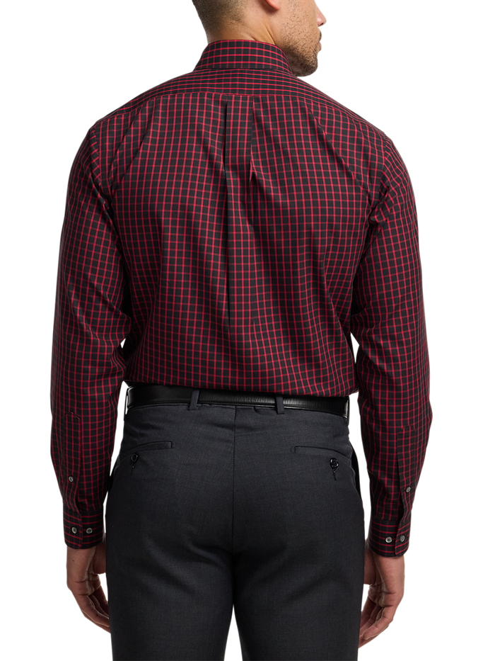 Alternate Image of Comfort Stretch Non-iron Check Dress Shirt With Contrast Trim-4