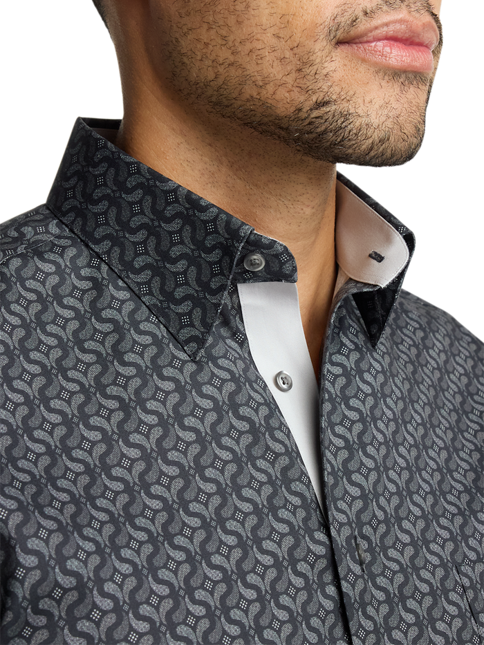Alternate Image of Comfort Stretch Non-iron Deco Dress Shirt With Contrast Trim-2