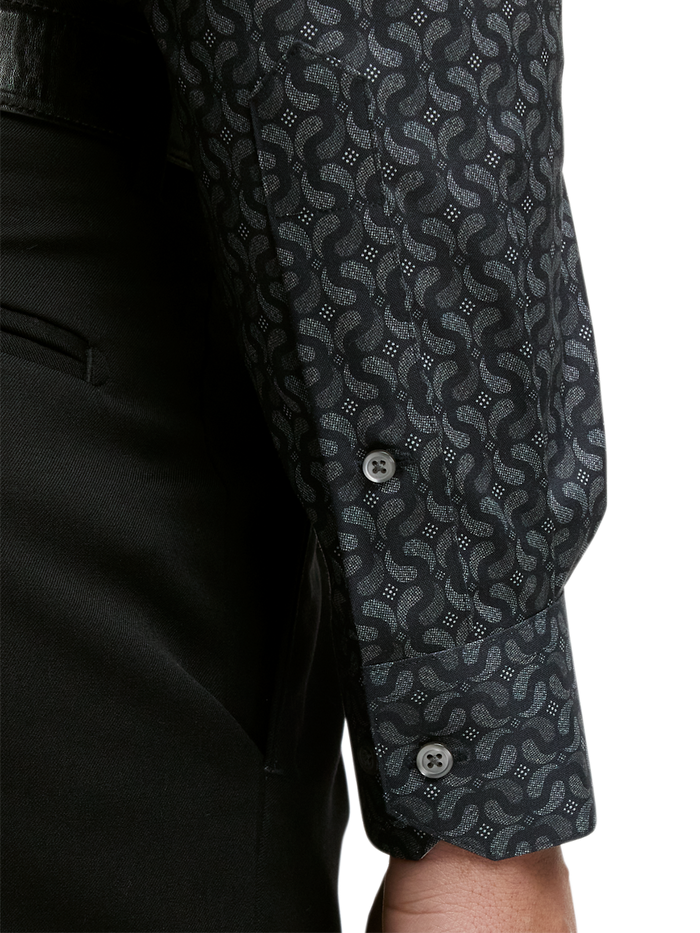 Alternate Image of Comfort Stretch Non-iron Deco Dress Shirt With Contrast Trim-3
