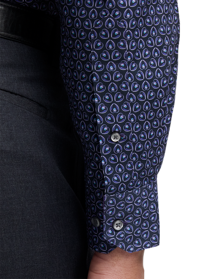 Alternate Image of Comfort Stretch Non-iron Deco Dress Shirt With Contrast Trim-3