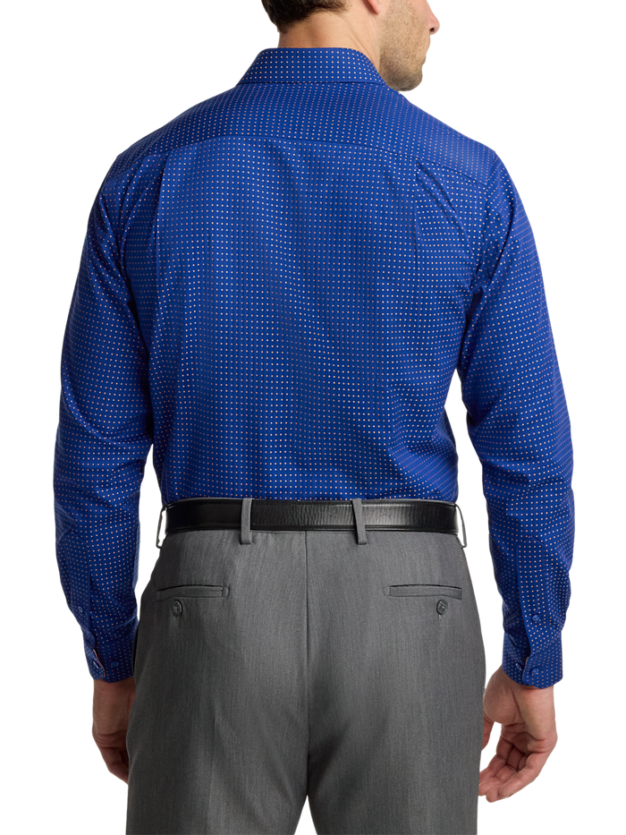 Alternate Image of Comfort Stretch Non-iron Dot Dress Shirt With Contrast Trim-4