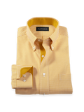 Product Image of Comfort Stretch Non-iron Houndstooth Dress Shirt With Contrast Trim-Gold
