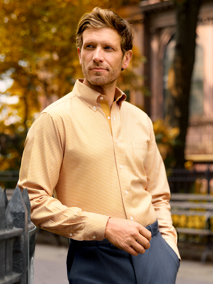 Alternate Image of Comfort Stretch Non-iron Houndstooth Dress Shirt With Contrast Trim-7
