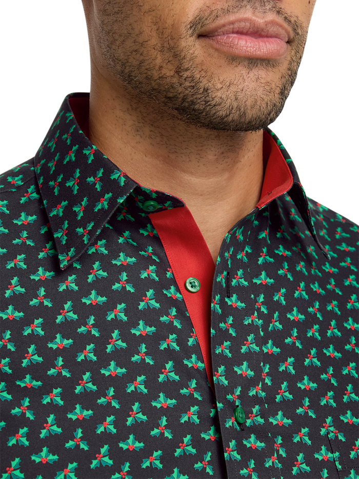 Alternate Image of Comfort Stretch Non-iron Novelty Dress Shirt With Contrast Trim-2