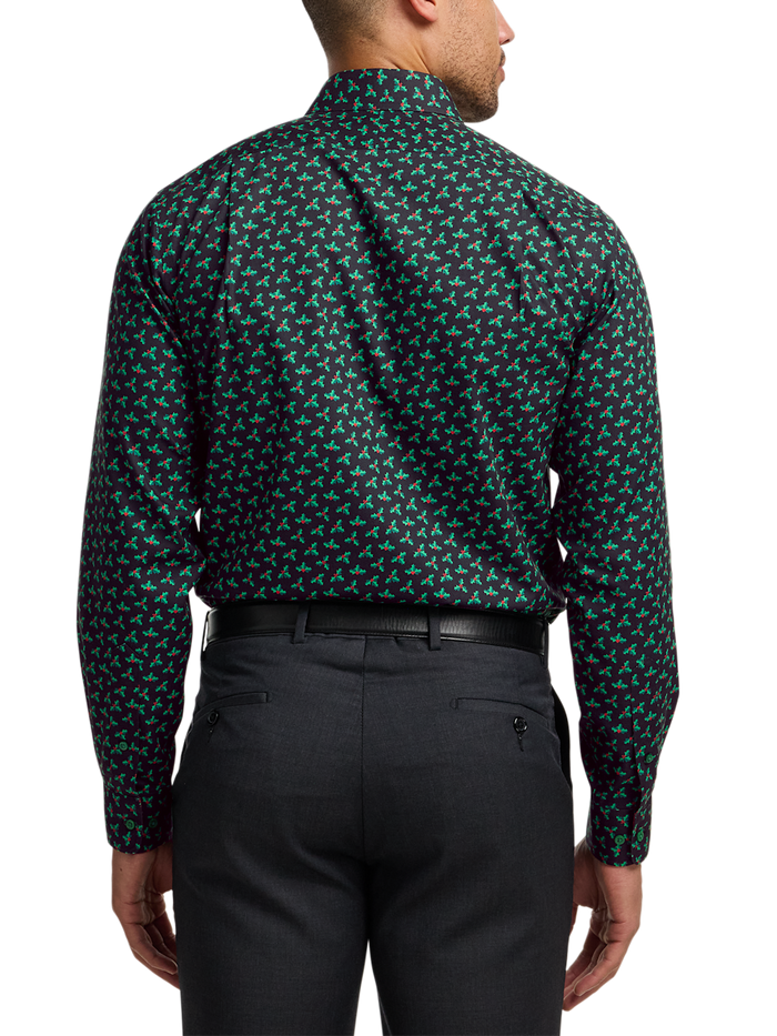 Alternate Image of Comfort Stretch Non-iron Novelty Dress Shirt With Contrast Trim-4