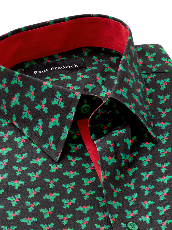 Alternate Image of Comfort Stretch Non-iron Novelty Dress Shirt With Contrast Trim-6