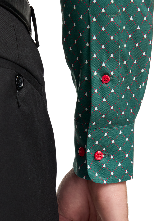 Alternate Image of Comfort Stretch Non-iron Novelty Dress Shirt With Contrast Trim-3