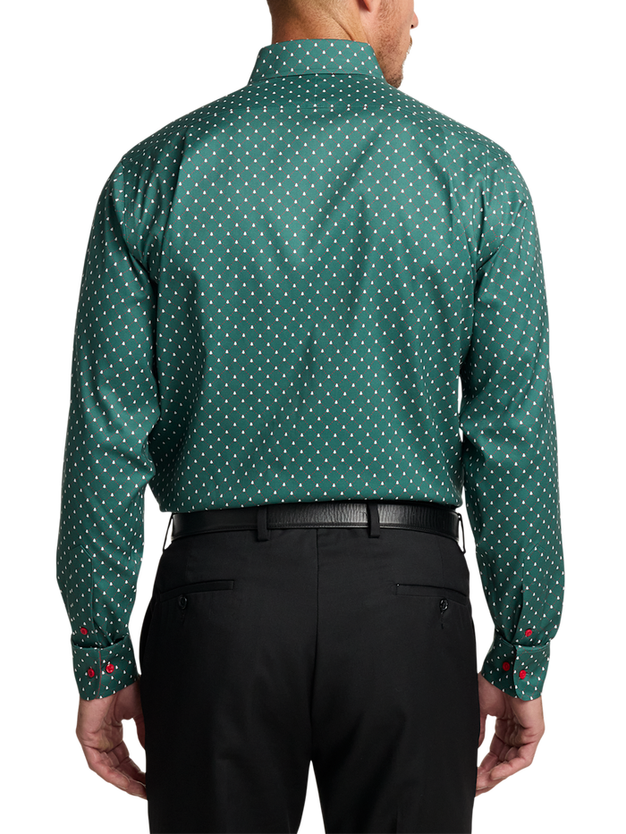 Alternate Image of Comfort Stretch Non-iron Novelty Dress Shirt With Contrast Trim-4