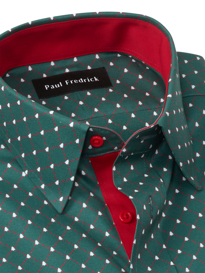 Alternate Image of Comfort Stretch Non-iron Novelty Dress Shirt With Contrast Trim-6