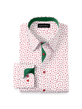 Product Image of Comfort Stretch Non-iron Novelty Dress Shirt With Contrast Trim-Red