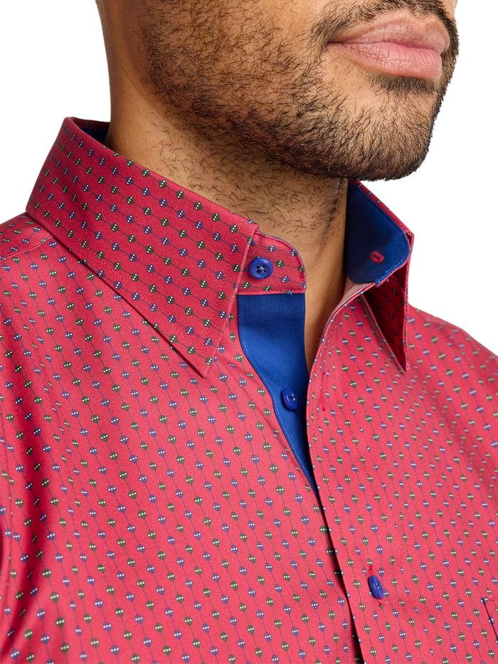 Alternate Image of Comfort Stretch Non-iron Novelty Dress Shirt With Contrast Trim-2