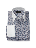 Product Image of Comfort Stretch Non-iron Paisley Dress Shirt-Blue/Brown