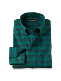 Product Image of Comfort Stretch Non-iron Plaid Dress Shirt-Navy/Green