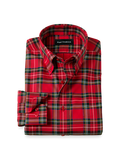 Product Image of Comfort Stretch Non-iron Plaid Dress Shirt-Red