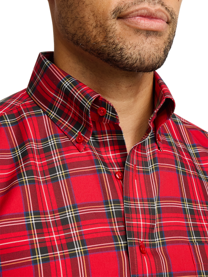 Alternate Image of Comfort Stretch Non-iron Plaid Dress Shirt-2