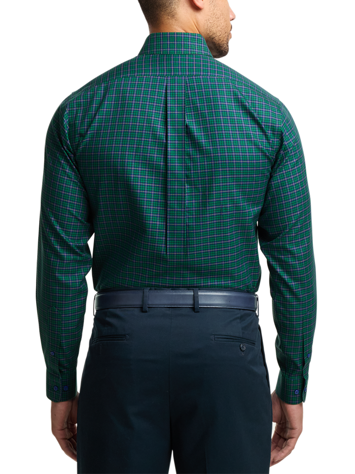 Alternate Image of Comfort Stretch Non-iron Plaid Dress Shirt With Contrast Trim-4