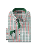 Product Image of Comfort Stretch Non-iron Plaid Dress Shirt With Contrast Trim-1