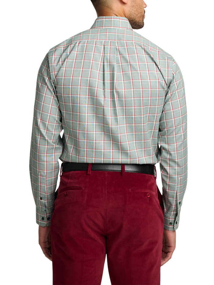 Alternate Image of Comfort Stretch Non-iron Plaid Dress Shirt With Contrast Trim-4