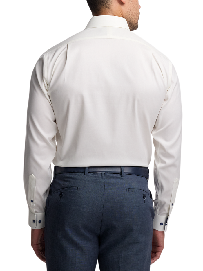 Alternate Image of Comfort Stretch Non-iron Solid Dress Shirt With Contrast Trim-4