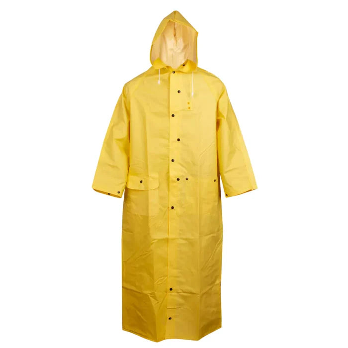 Cordova DEFIANCE-FR .28 mm PVC/Nylon Rain Coat 60-Inch Length Detachable Hood  R8622FRC