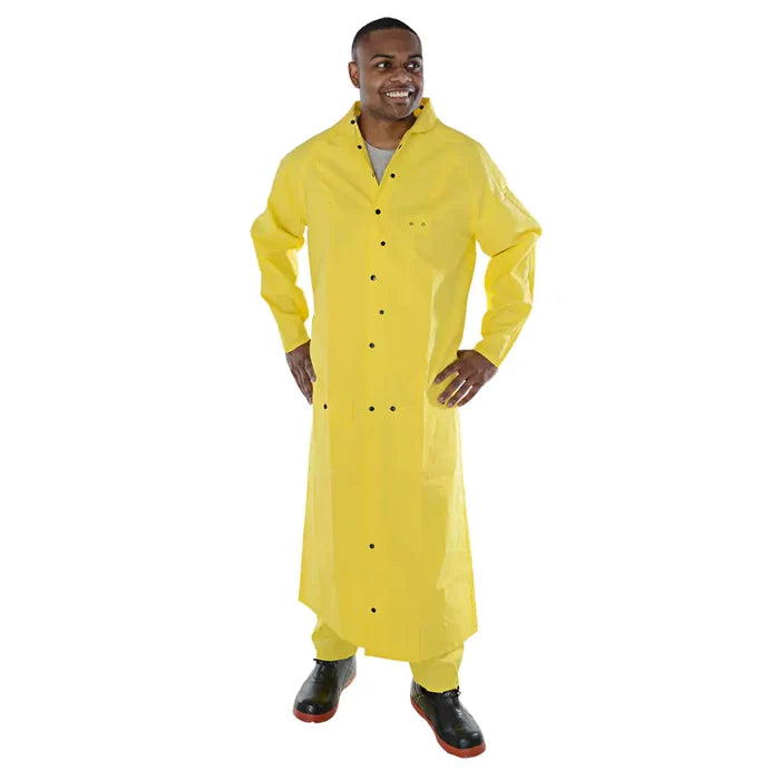 Cordova DEFIANCE-FR .28 mm PVC/Nylon Rain Coat 60-Inch Length Detachable Hood  R8622FRC