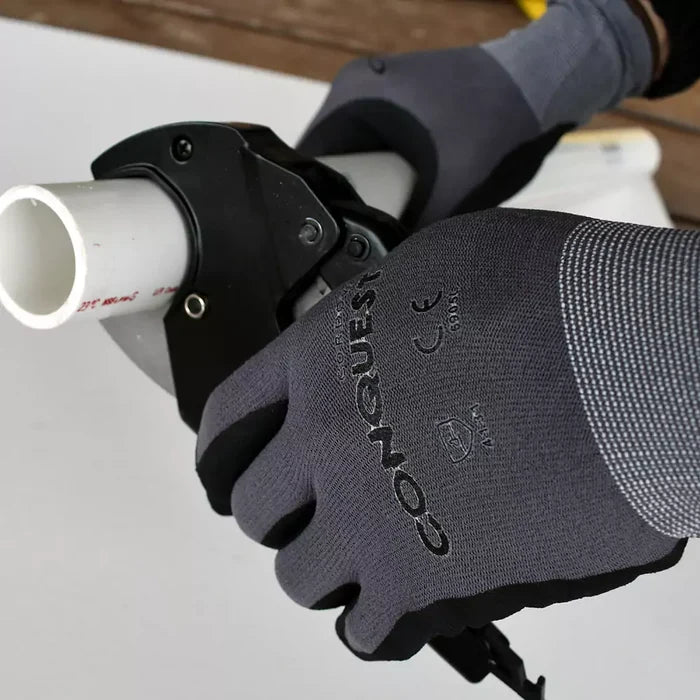 Cordova Safety Conquest Premium Grip Gloves - 15-gauge - 12 Pcs Pack - 6905