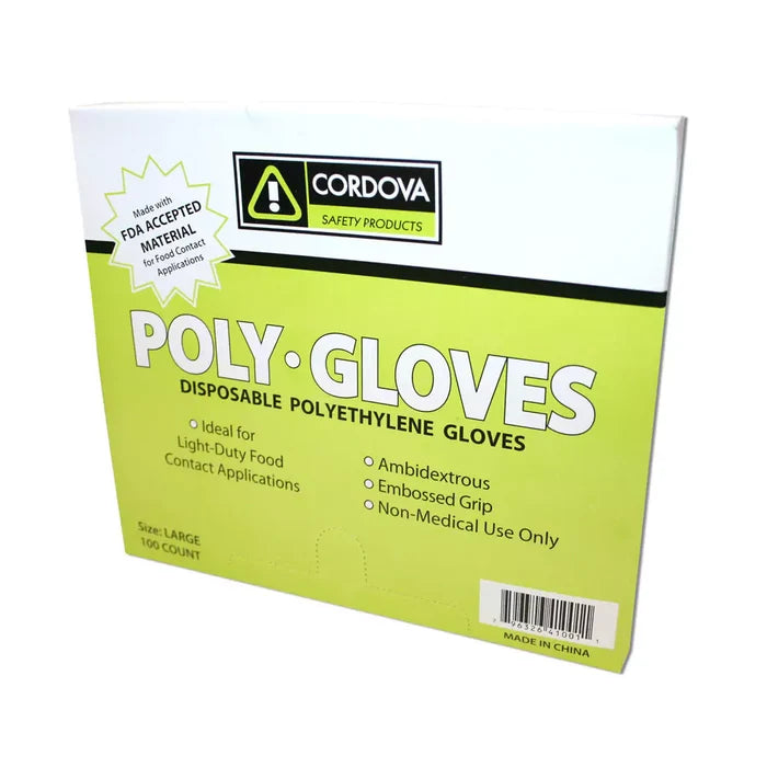 Cordova Safety High-Density Disposable Gloves - 100 Pcs Pack - 4102L