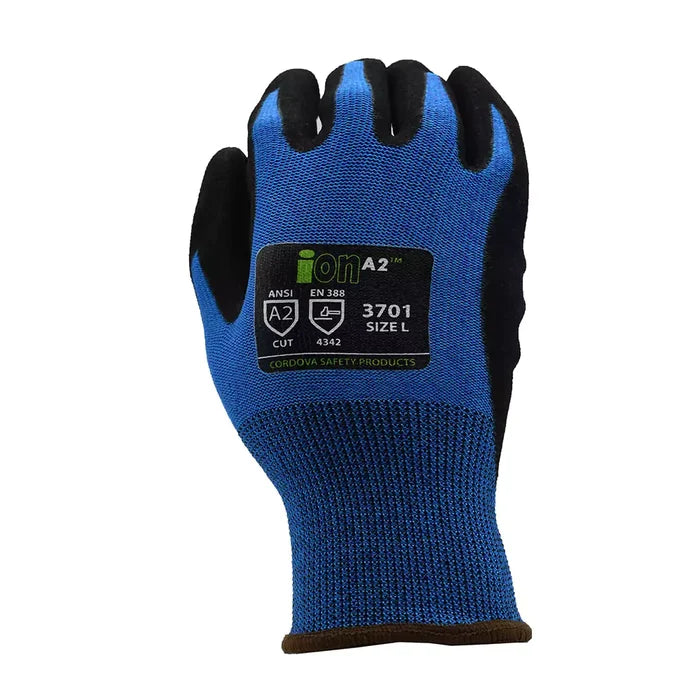 Cordova Safety ION A2 Cut Resistant Gloves - 13-Gauge ANSI Cut Level A2 - 3701