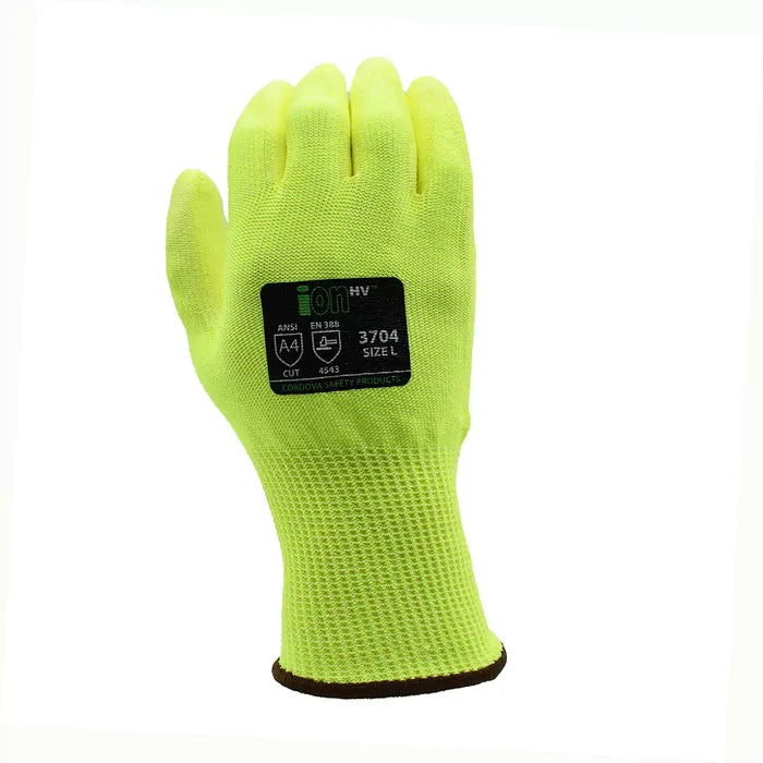 Cordova Safety ION-HV Cut Resistant Gloves - 13-Gauge ANSI Cut Level A4 - 3704