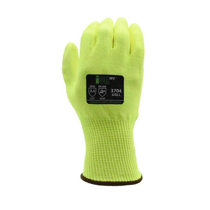 Cordova Safety ION-HV Cut Resistant Gloves - 13-Gauge ANSI Cut Level A4 - 3704