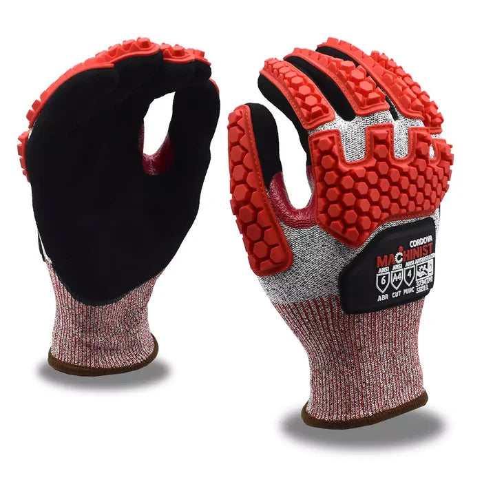 Cordova Safety Machinist Cut Resistant Gloves - 13-Gauge ANSI Cut Level A4 - 3734TPR