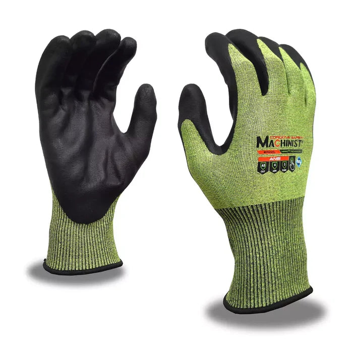 Cordova Safety Machinist Cut Resistant Gloves - 15-Gauge ANSI Cut Level A5 - 3744