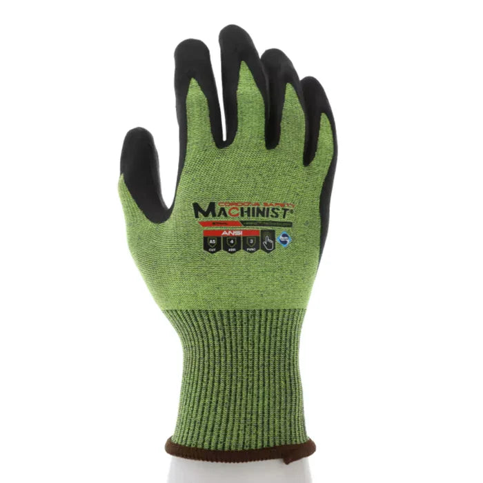 Cordova Safety Machinist Cut Resistant Gloves - 15-Gauge ANSI Cut Level A5 - 3744