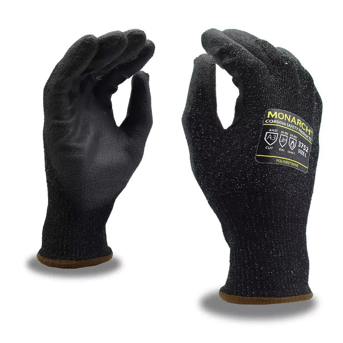 Cordova Safety Monarch PU Cut Resistant Gloves - 13-Gauge ANSI Cut Level A3 - 3752