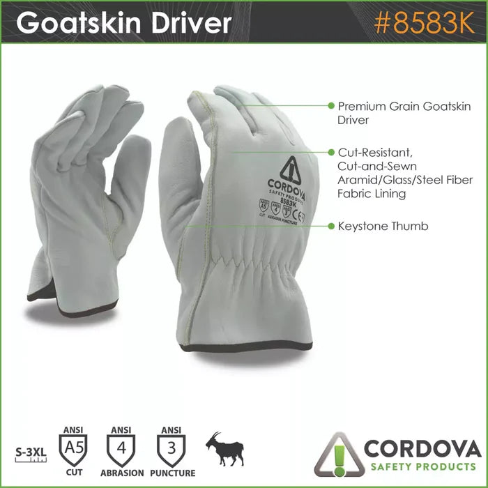 Cordova Safety Premium Cut Resistant Gloves - ANSI Cut Level A5  12  Pcs Pack - 8583K