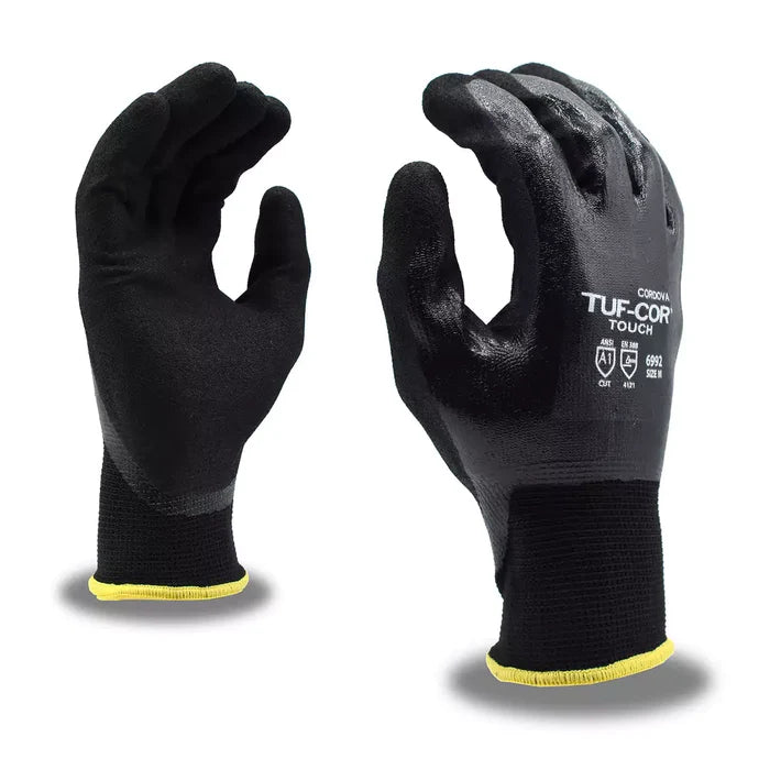Cordova Safety Tuf-Cor Touch Grip Gloves - 13-Gauge ANSI Cut Level A1 - 12 Pcs Pack - 6992