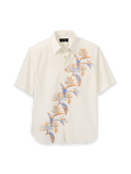 Product Image of Cotton Botanical Casual Shirt-White