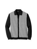 Product Image of Cotton Button Front Polo-Black/White