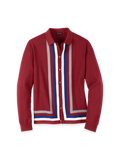Product Image of Cotton Button Front Polo-Burgundy