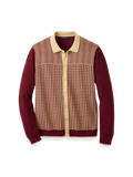 Product Image of Cotton Button Front Polo-Burgundy