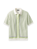 Product Image of Cotton Button Front Polo-Green